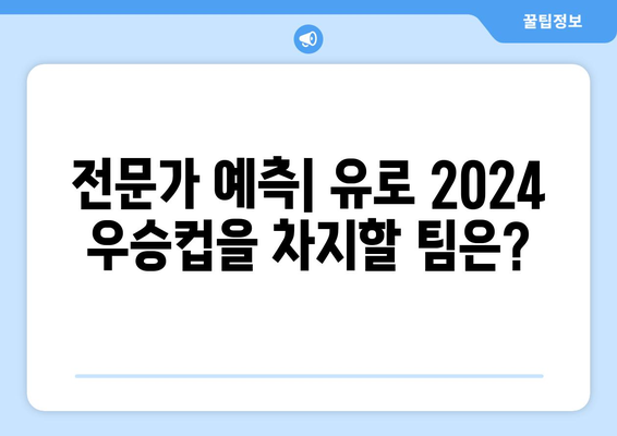 유로 2024| 대회 일정, 예상 순위, 그리고 승부 예측 | 축구, 유럽 축구, 축구 대회