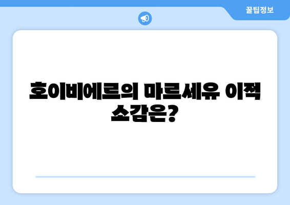 호이비에르, 마르세유 이적 공식 발표! | 이적료, 계약 기간, 선수 인터뷰