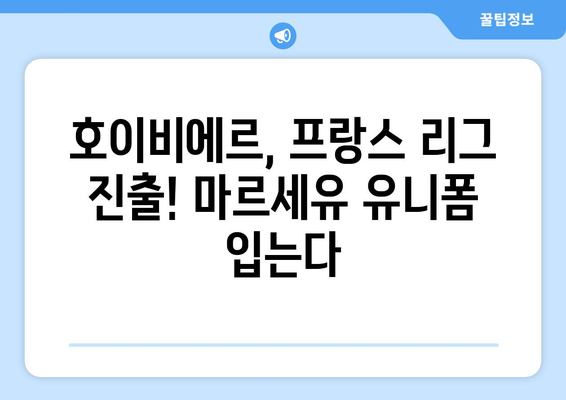 호이비에르, 마르세유 이적 공식 발표! 프랑스 무대 데뷔 | 토트넘, 이적료 밝히지 않아