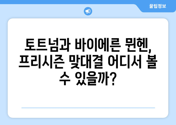 프리시즌 축구 갈증 해소! 토트넘 vs 바이에른 뮌헨 경기 완벽 감상 가이드 | 프리시즌, 토트넘, 바이에른 뮌헨, 경기 분석, 시청 팁