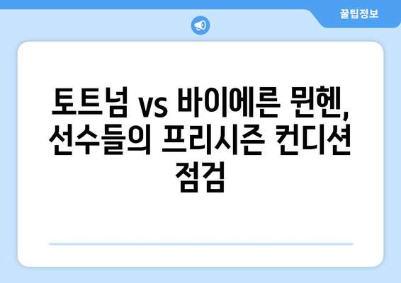 프리시즌 축구 갈증 해소! 토트넘 vs 바이에른 뮌헨 경기 완벽 감상 가이드 | 프리시즌, 토트넘, 바이에른 뮌헨, 경기 분석, 시청 팁