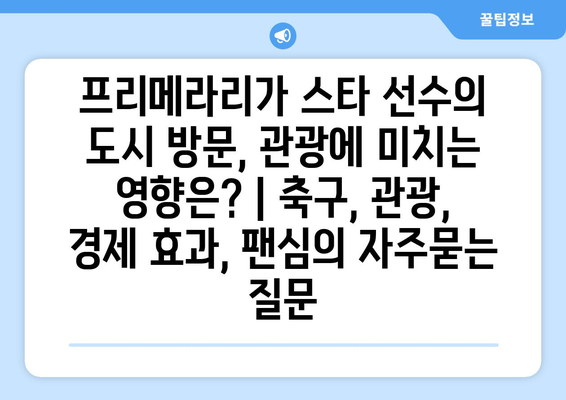 프리메라리가 스타 선수의 도시 방문, 관광에 미치는 영향은? | 축구, 관광, 경제 효과, 팬심