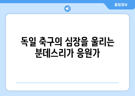 독일 분데스리가 응원가| 열정과 감동의 멜로디 | 분데스리가, 축구 응원가, 독일 축구