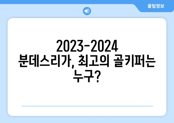 분데스리가 최고의 골키퍼를 찾아라! | 2023-2024 시즌, 최고의 선방쇼를 펼치는 골키퍼는 누구?