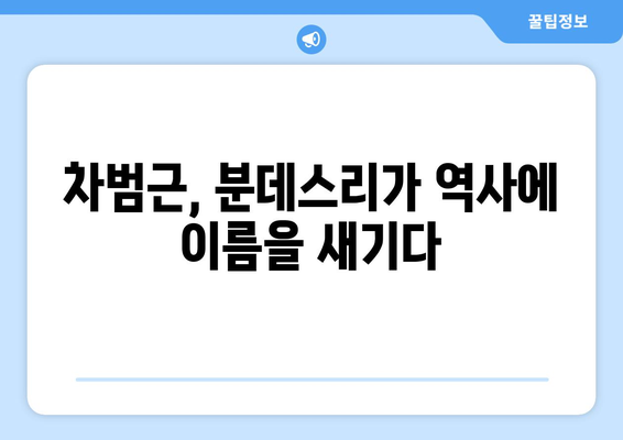 차범근, 분데스리가 역대 득점 순위에 새겨진 위대한 발자취 | 한국 축구 레전드, 분데스리가 기록