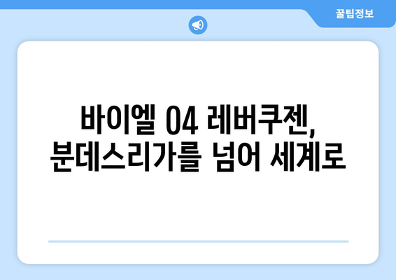 분데스리가의 고독한 탑| 바이엘 04 레버쿠젠, 그 위용을 탐하다 | 레버쿠젠, 분데스리가, 독일 축구, 챔피언스 리그