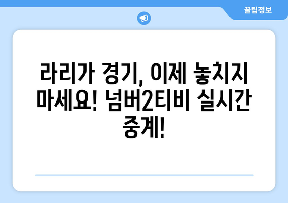 프리메라리가 중계, 이제 넘버2티비에서 실시간으로! | 스페인 축구, 라리가, 생중계, 시청 방법