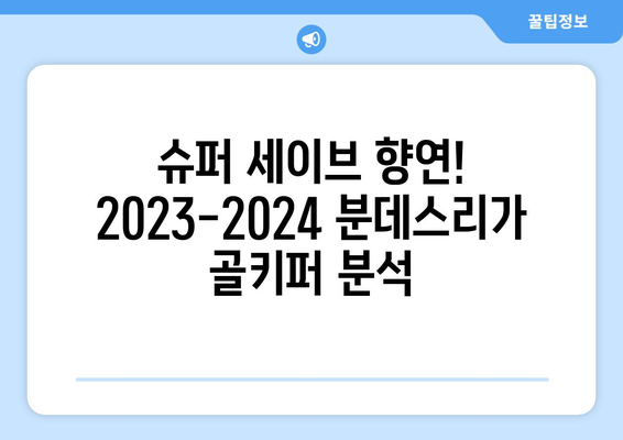 분데스리가 최고의 골키퍼를 찾아라! | 2023-2024 시즌, 최고의 선방쇼를 펼치는 골키퍼는 누구?