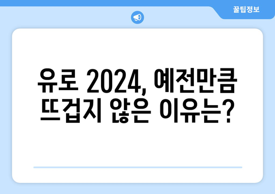 유럽 축구선수권 대회 인기 하락의 이유| 5가지 주요 원인 분석 | 축구, 유로, 시청률, 인기 하락, 분석