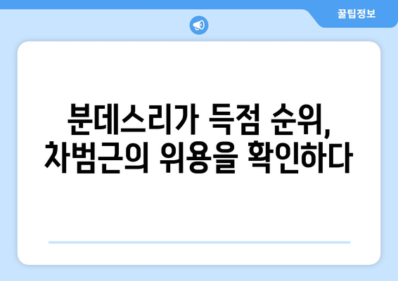 차범근의 위엄, 분데스리가 역대 득점 순위| 전설의 발자취를 따라가다 | 분데스리가, 득점왕, 레전드, 축구, 한국 축구