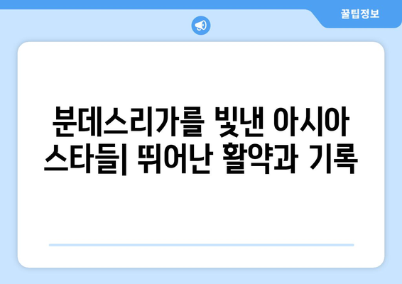 분데스리가를 빛낸 아시아 스타들| 뛰어난 활약과 기록 | 분데스리가, 아시아 선수, 축구, 역사, 스타플레이어