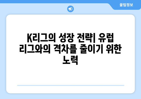 유럽 5대 리그 vs K리그| 축구 경제 분석을 통한 격차 비교 | 축구 산업, 경제 분석, 리그 비교, 성장 전략