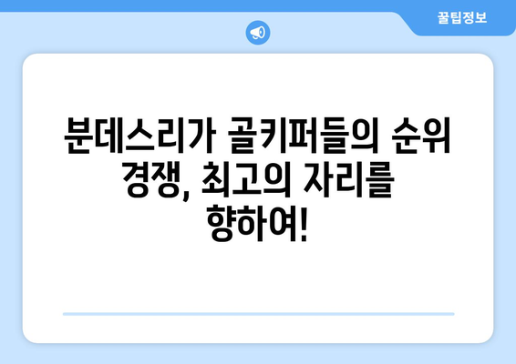 분데스리가 최고의 골키퍼를 찾아라! | 2023-2024 시즌, 최고의 선방쇼를 펼치는 골키퍼는 누구?