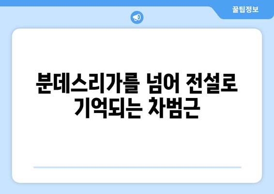 분데스리가 역대 득점 순위| 차범근, 전설의 발자취를 따라가다 | 한국인 레전드, 기록, 순위, 역사