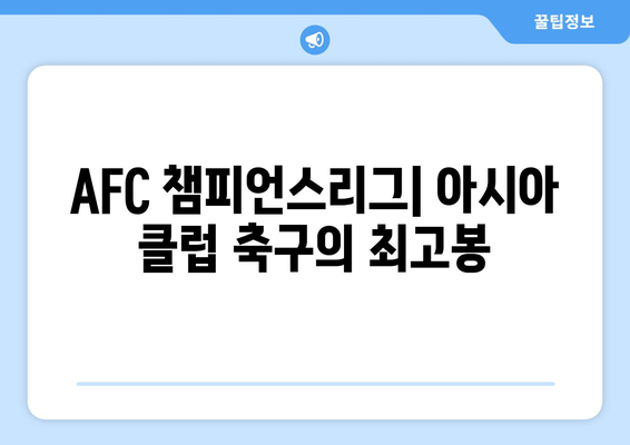 아시아 축구 역사를 새긴 위대한 팀들| 역대 아시아 챔피언스리그 우승팀 총정리 | AFC 챔피언스리그, 아시아 클럽 축구, 축구 역사