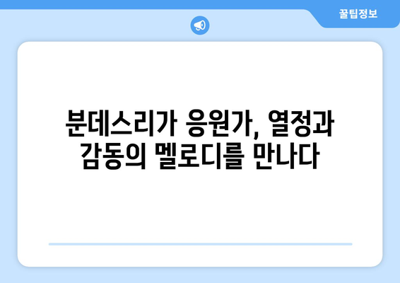 독일 분데스리가 응원가| 열정과 감동의 멜로디 | 분데스리가, 축구 응원가, 독일 축구