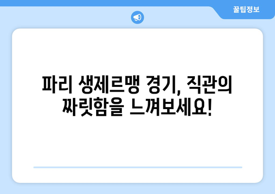 파리 생제르맹(PSG) 경기 직관 & 티켓 예매 완벽 가이드 | 프랑스 축구, 파크 데 프랭스, 티켓 구매 팁