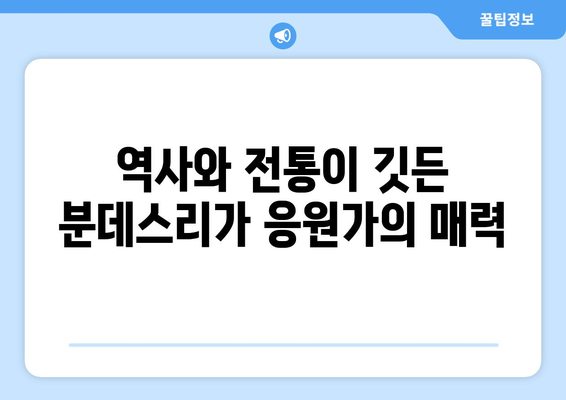 독일 분데스리가 응원가| 열정과 감동의 멜로디 | 분데스리가, 축구 응원가, 독일 축구